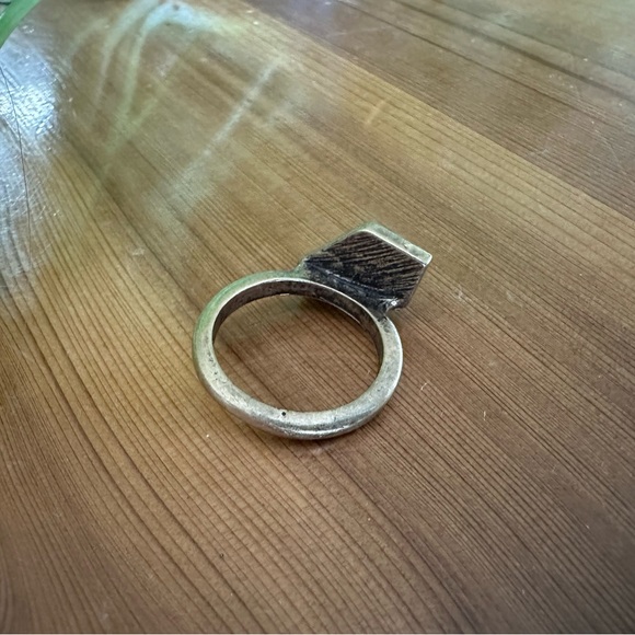 Chloe + Isabel Black and Bronze Stacking Pave’ Ring Size 6 - Picture 3 of 3